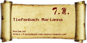 Tiefenbach Marianna névjegykártya